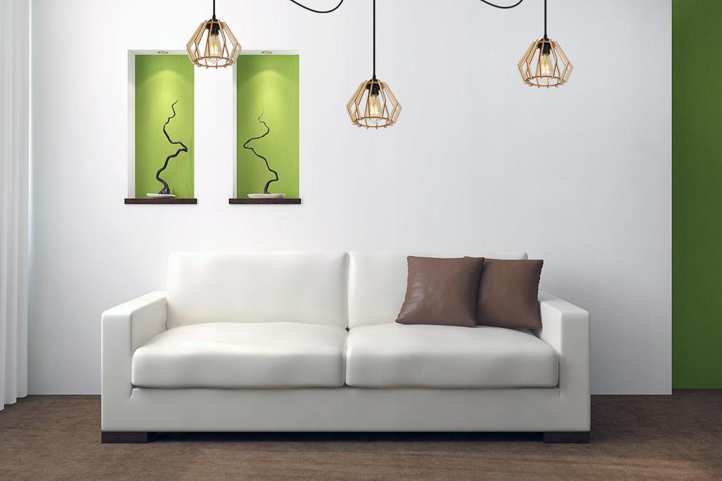 MODERN WOODEN LED CEILING HANGING LAMP