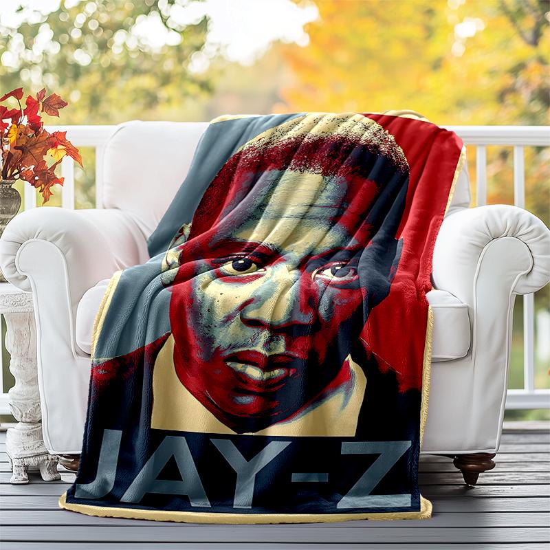 Jay-Z Flannel Blanket Soft All-Season Throw, Design for Camping, Car Travel, Hiking Sofa, Bed, Office Perfect Gift for Parties