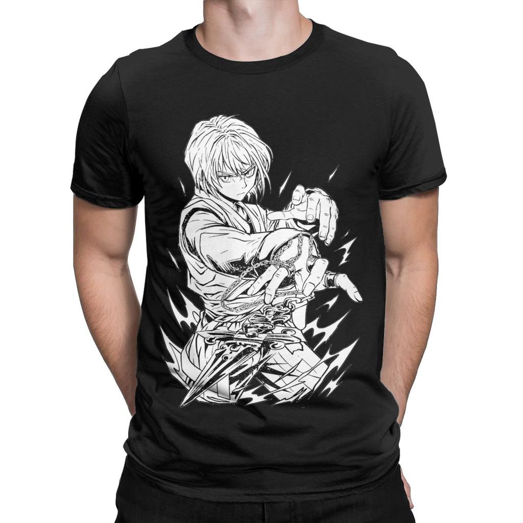 The Chain Of Vengeance Kurapika Hxh Anime Men T Shirt Vintage Tees Short Sleeve Crew Neck T-Shirt Cotton Plus Size Tops