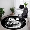 1pc Yin Yang Cat Office Round Area Rug, Under Office Chairs Bedroom Living Room Home Decor, Room Deco, Available In Various Sizes