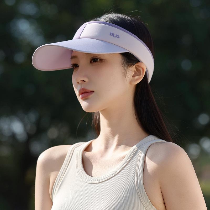 

Summer new hat women s empty top sunscreen sun hat summer outdoor dopamine color simple versatile tennis hat Average size