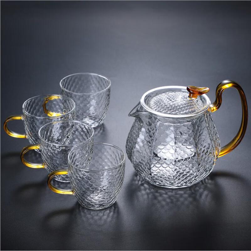 Tao Zhide Heat-Resistant Glass Dragon Scale Teapot Set