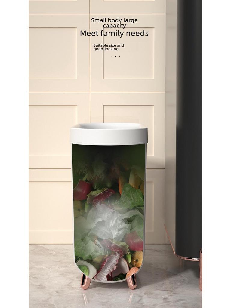 Luxury Narrow Bathroom Waste Bin with Lid - Sealed for Bedroom, Living Room, and Bathroom Use