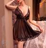 Babydoll Sexy Lingerie Cute Lace Slip Nightgown Nightwear Half Slip Camisole [Mqyzhx] Women's (Black A)