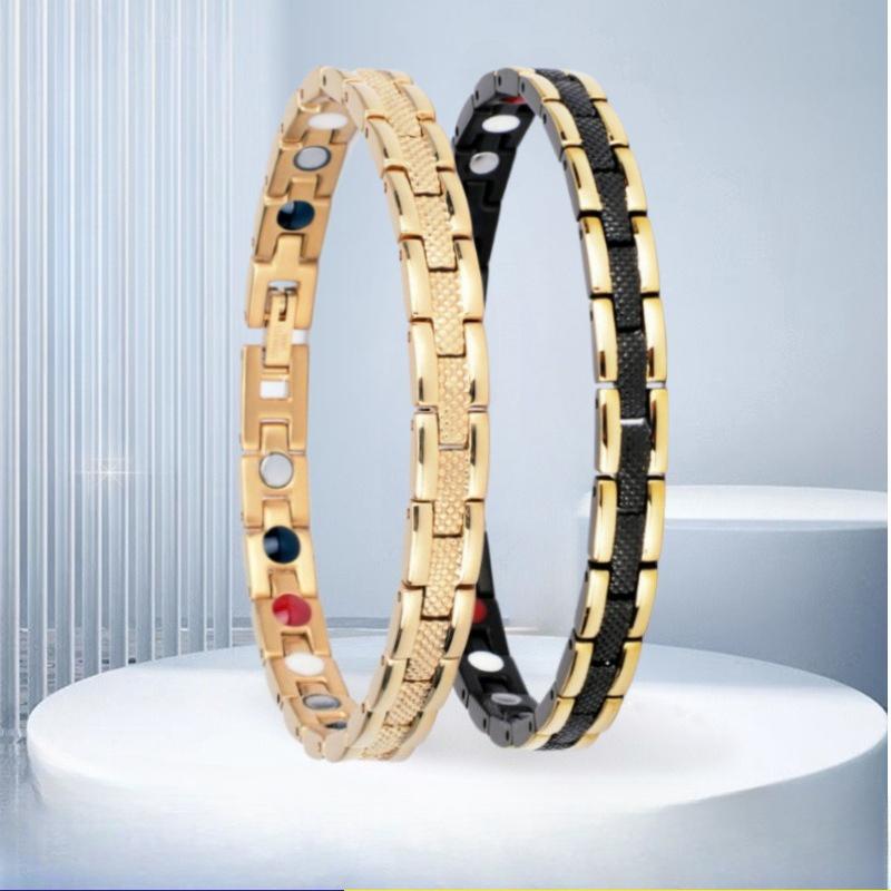 Titanium Steel Jewelry Stainless Steel Magnetic Stone Magnet Titanium Steel Bracelet Ladies