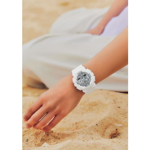 Casio G-Shock Watch, Made with Biomass Plastic, GMA-S140VA-7AJF, Women's, White