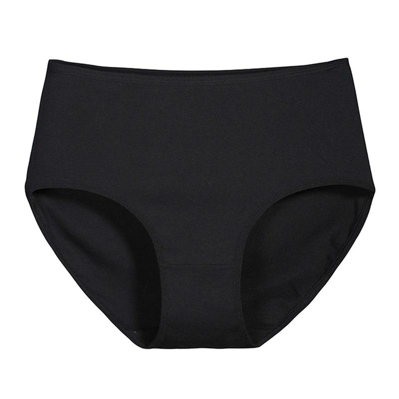 Women's Plus Size Extended Crotch Briefs High Waist Comfortable Stretch Panties