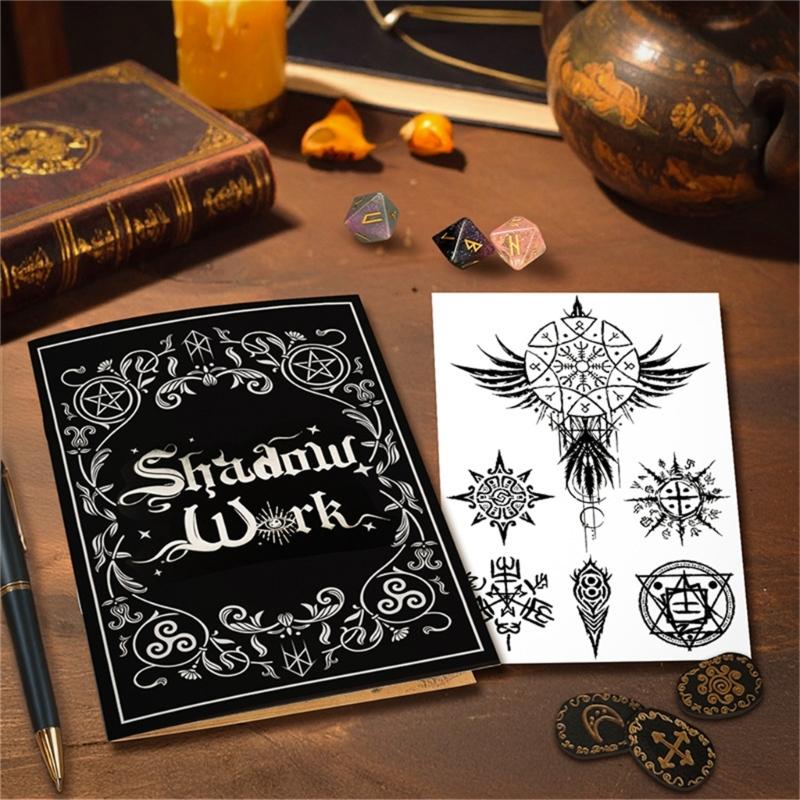 Mystisches Notizbuch im Stil der dunklen Ästhetik mit 42 Blättern für tägliches Journaling und spirituelle Reflexion