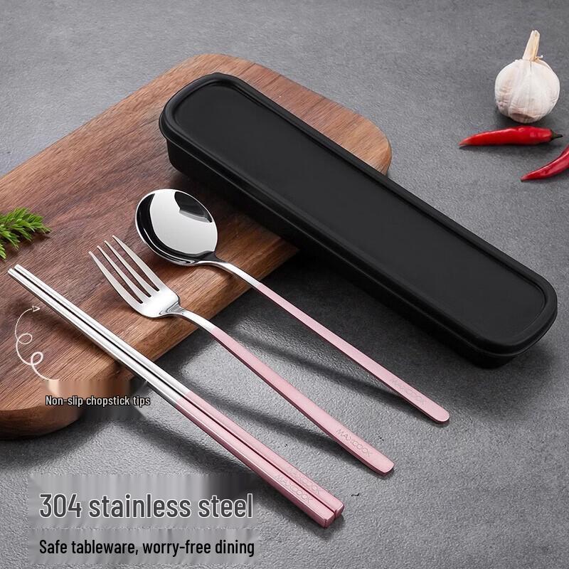 Meichu 304 Stainless Steel Portable Chopsticks Spoon Set