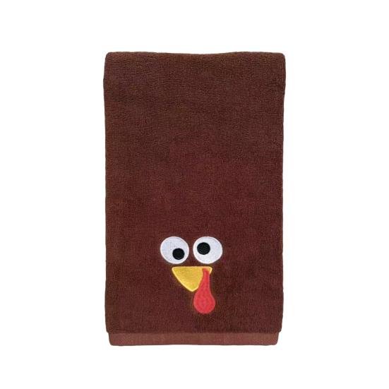 Yousheng Thanksgiving Turkey Towel Embroidered Turkey Hand Towel Absorbent Bathroom Kitchen Towel for Home Farmhouse Thanksgiving Decoration