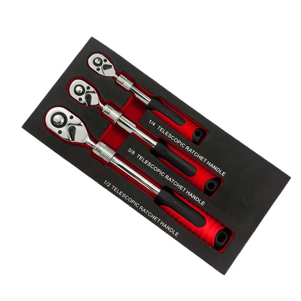 Retractable Ratchet Wrench 72-tooth Telescopic Quick Release 1/4 3/8 1/2in Drive High-selling Power Tool Accessories