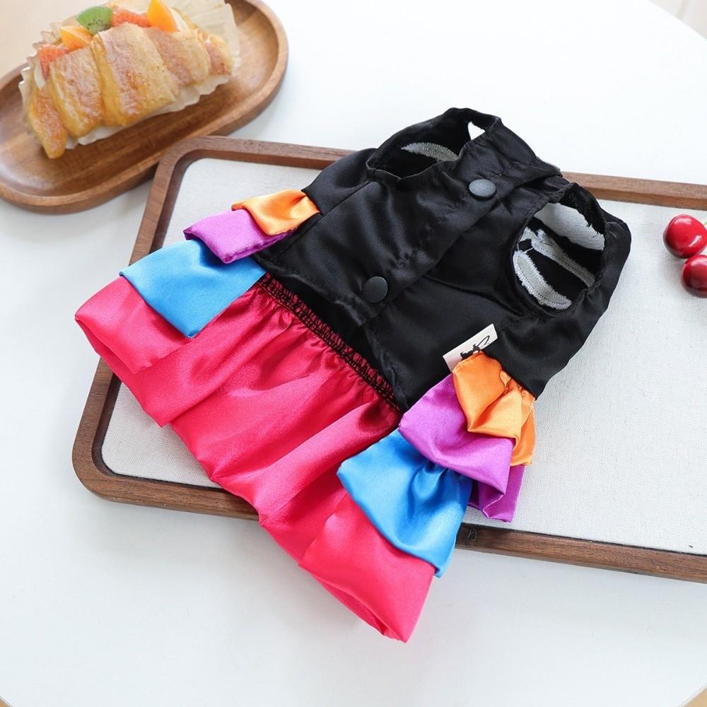Soft Halloween Pet Cake Dress Comfortable Pet Skeleton Dress Dog Tutu Dress Cosplay