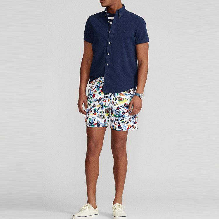 Polo Ralph Lauren SS23 Solid Color Single-Breasted Polo Shirt Men Shirts Dark-Blue MNPOWOV1N820308-410