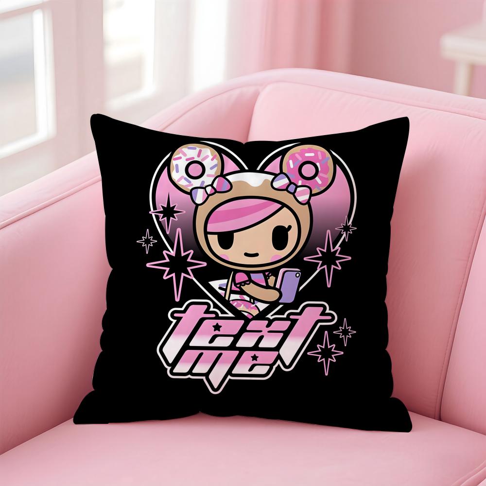 T-Tokidoki Cushion Cover Home & Car Multi-Scene Pillow Cover - Reversible, Soft & Durable for Daily Use