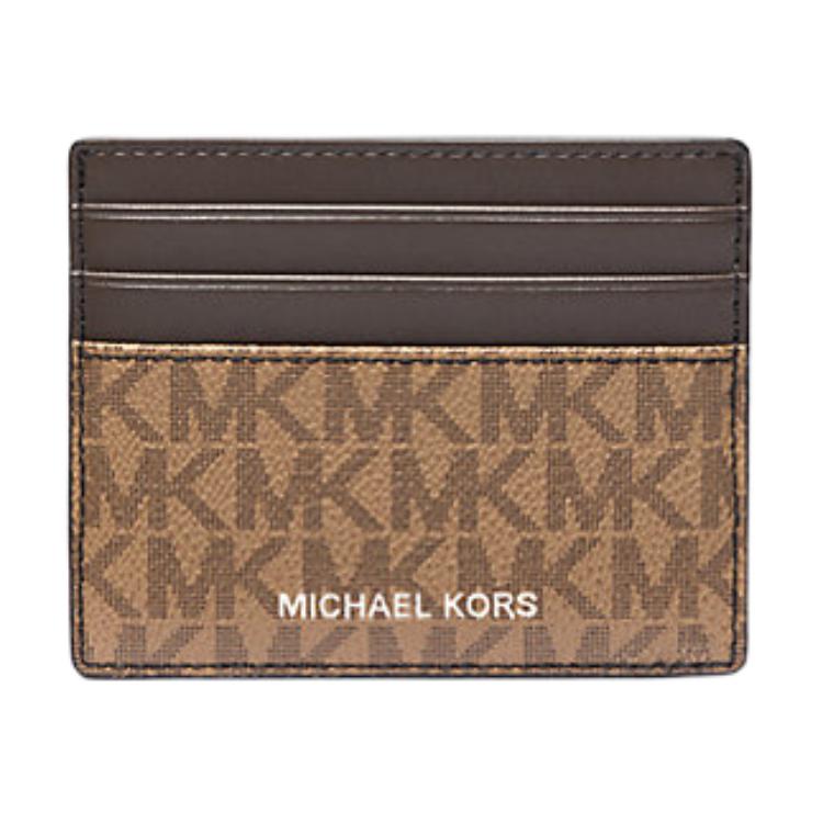

Michael Kors Greyson Logo Print Open Coated Canvas Card Holder Men accessories Black Brown 39F9LGYD2B-HUSK Basic Set (Bag+Dust Bag)