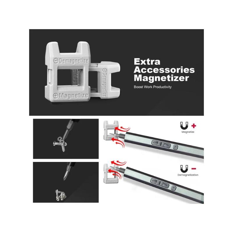 Mini Electric Screwdriver 30 In 1 Small Electric Screwdriver Kit with LED Lights Precision Cordless Repair Tool for Phone Camera