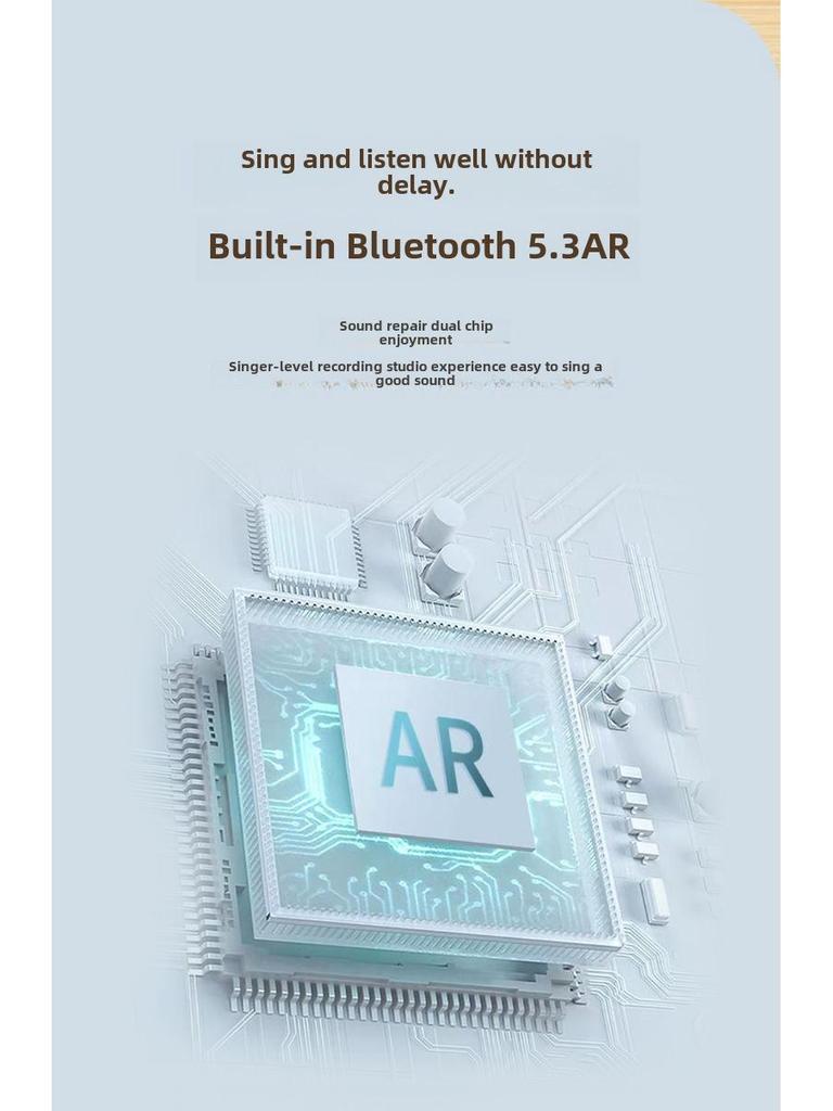 Tragbarer K52 Dual-Mikrofon Bluetooth-Lautsprecher für Outdoor- und Heim-Karaoke