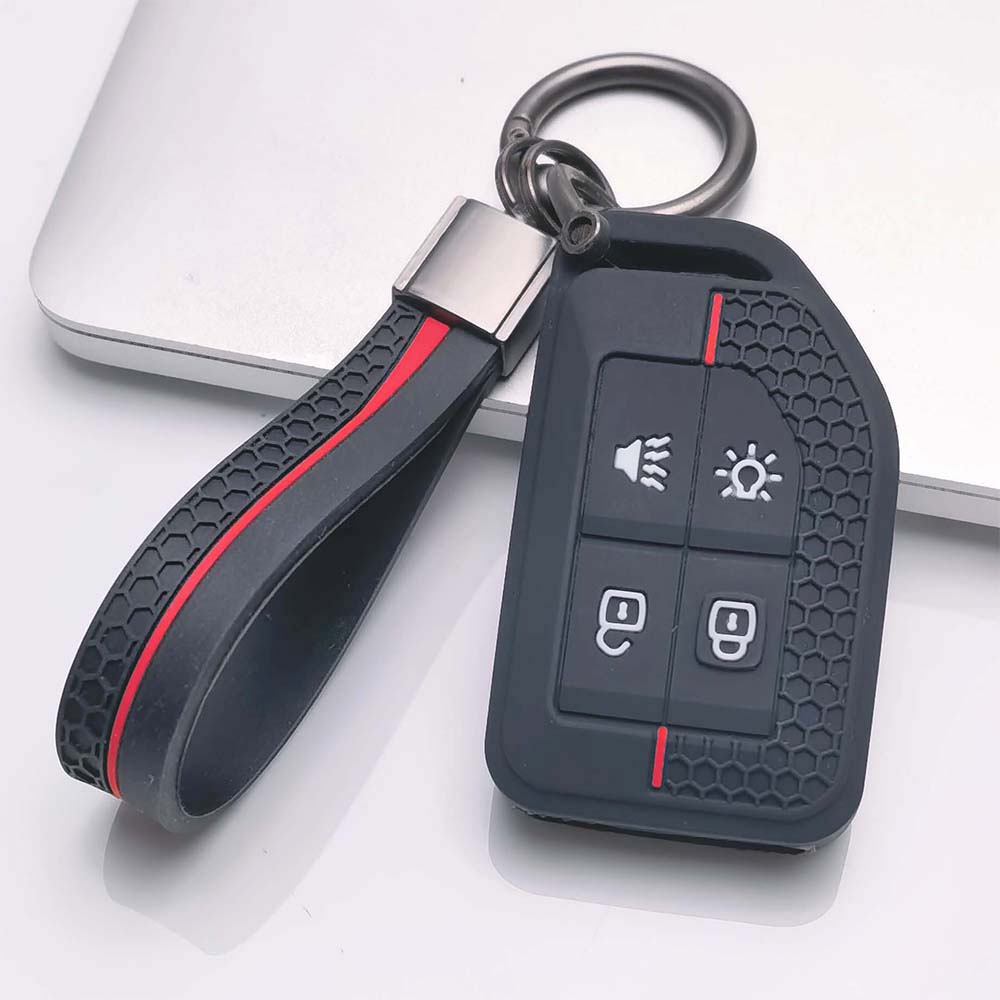Key Fob Cover for Volvo Truck with Keychain Silicone Protective Cover with Keychain Scratch Resistant Shockproof Anti-Dust Durable Key Holder