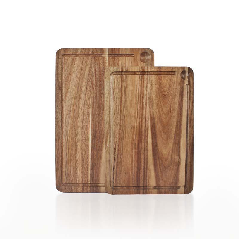 Acacia Wood Double-Sided Grooved Chopping and Cutting Board for Kitchen Use