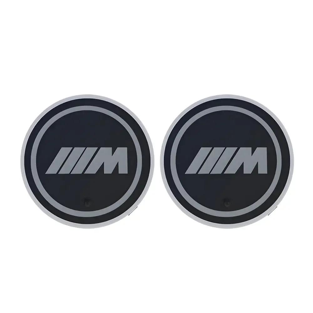7 Color LED For BMW M E46 E90 E60 F30 E39 F10 E87 E36 F20 E92 Serie 1 BT21 Car Cup Holder Light Luminous Coaster Water Cup Pad