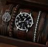 Men's 3-Piece Business Gift Set: Watch, Bracelet, and Necklace for Holidays or Birthdays