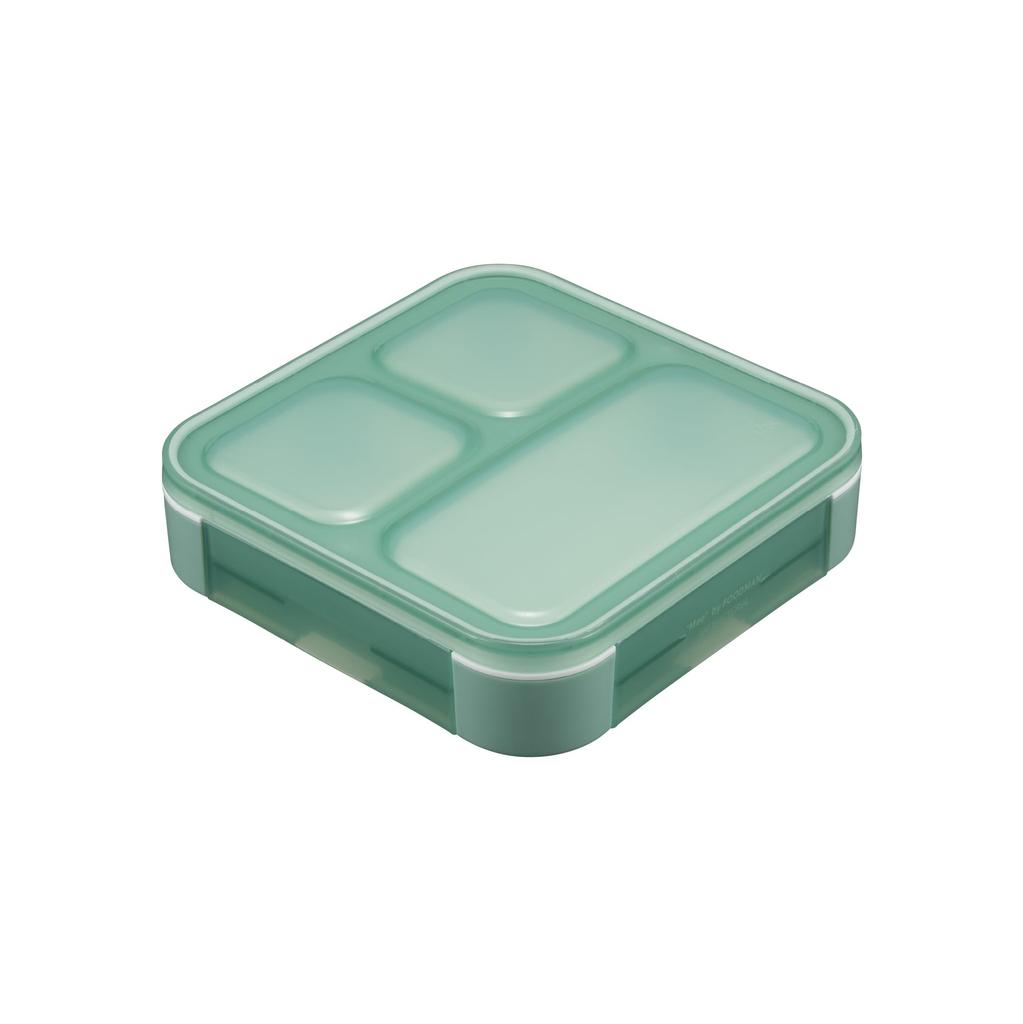 CB JAPAN Foodman Mee 500ml Slim Bento Portable and Stands with Double Sealing and Locking for Secure DSK Box, Upright, Antibacterial, Green, 4-Point