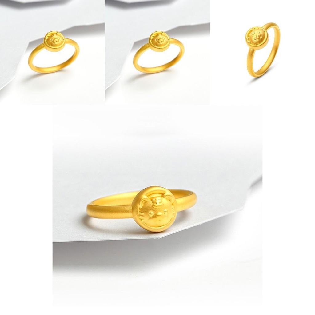 Charming Vietnamese Zodiac Tiger Ring Crafted From Gold-plated Brass Ideal For Women