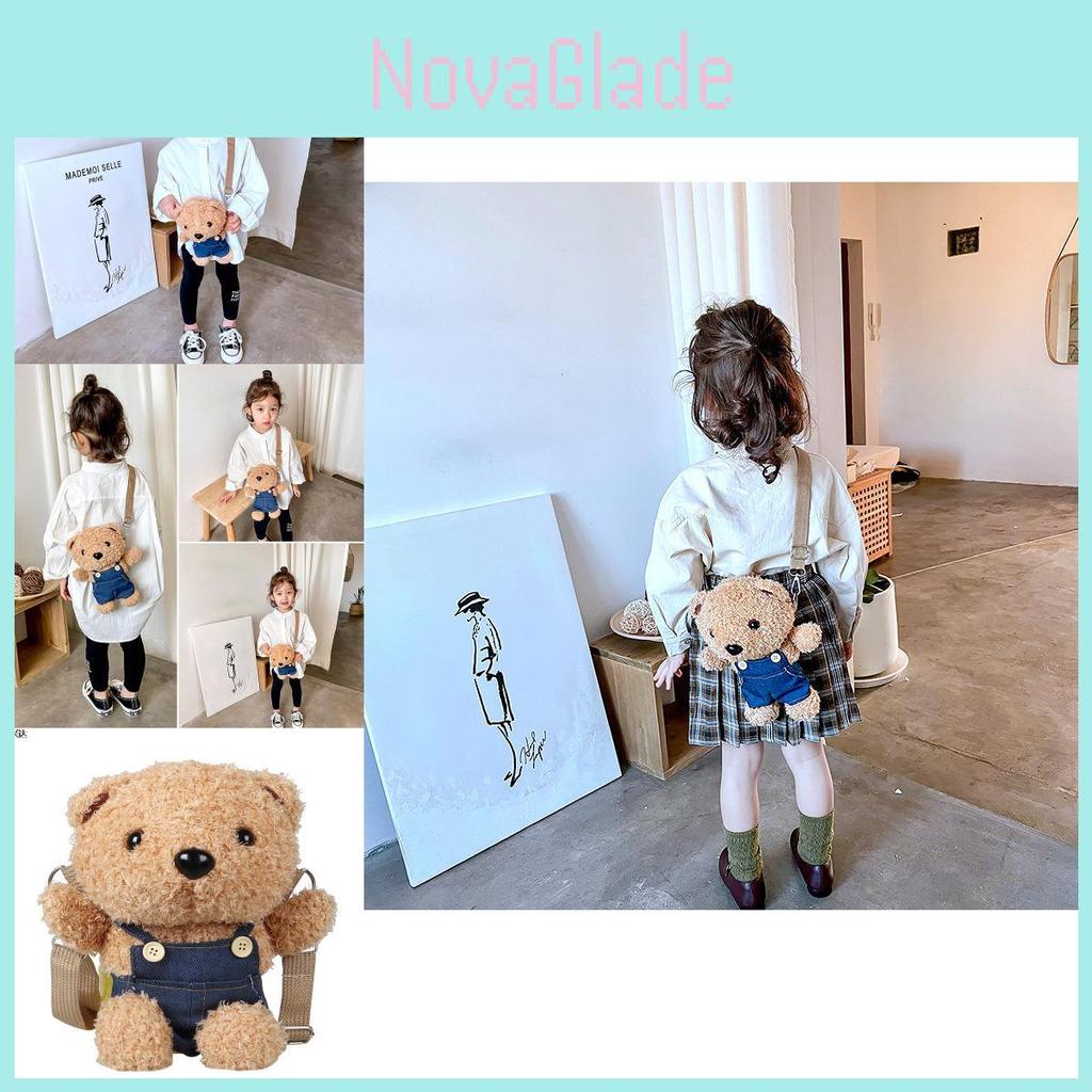 Mochila Adorável de Urso de Desenho Animado de Pelúcia Para Crianças Perfeita Para Uso Diário e Armazenamento