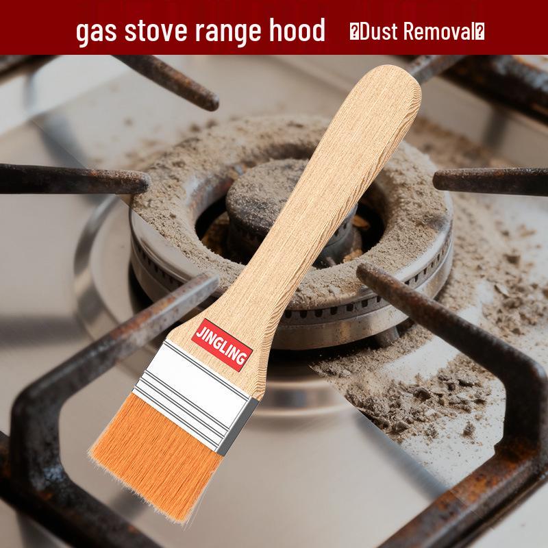 

Steel Wire Brush Set for Kitchen Cleaning: Range Hood, Gas Stove, Ash, Rust & Oil Stain Remover with Soft Bristles.