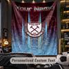 TapestryWest Ham United FC Custom Name Text Personalized Wall Hanging Tapestry Home Wall Decor