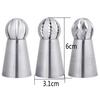 3Pcs/Set Torch Ball Flower Icing Nozzles 304 Stainless Steel Pastry Tube Kitchen Supplies Cake Decorating Tool  Supplies Cookies