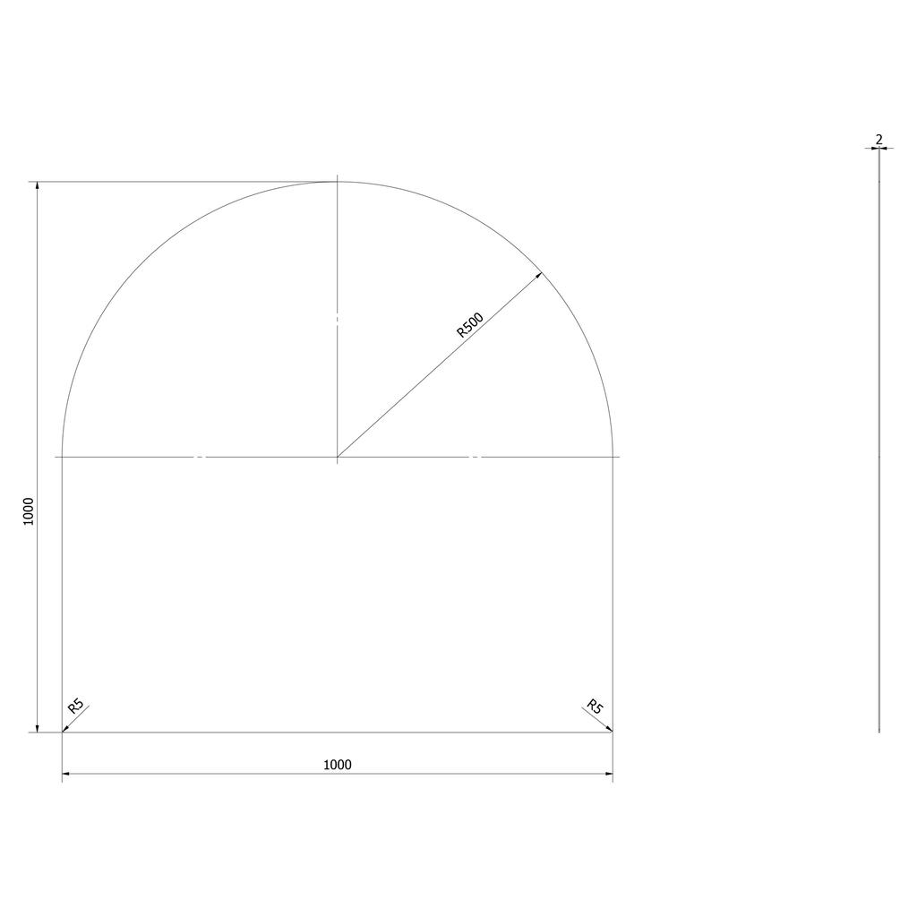 Steel Base for Free-standing Stove MODEL 3 100x100 Cm Black