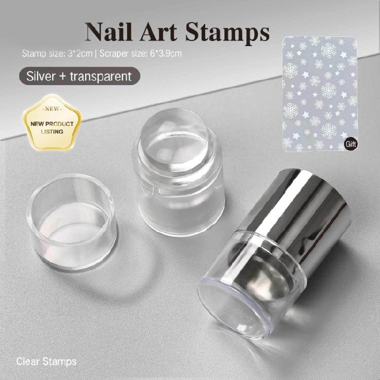 Travel Size Silicone Nail Art Stamper Offering Crisp Imprints And Easy Pattern Positioning