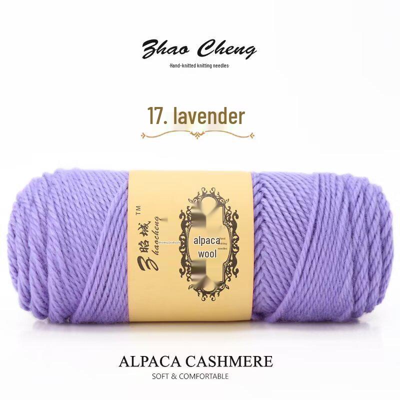 Hand-Knitted Alpaca Wool Scarf Pillow Yarn Ball – Medium-Thick, Soft, DIY Crochet