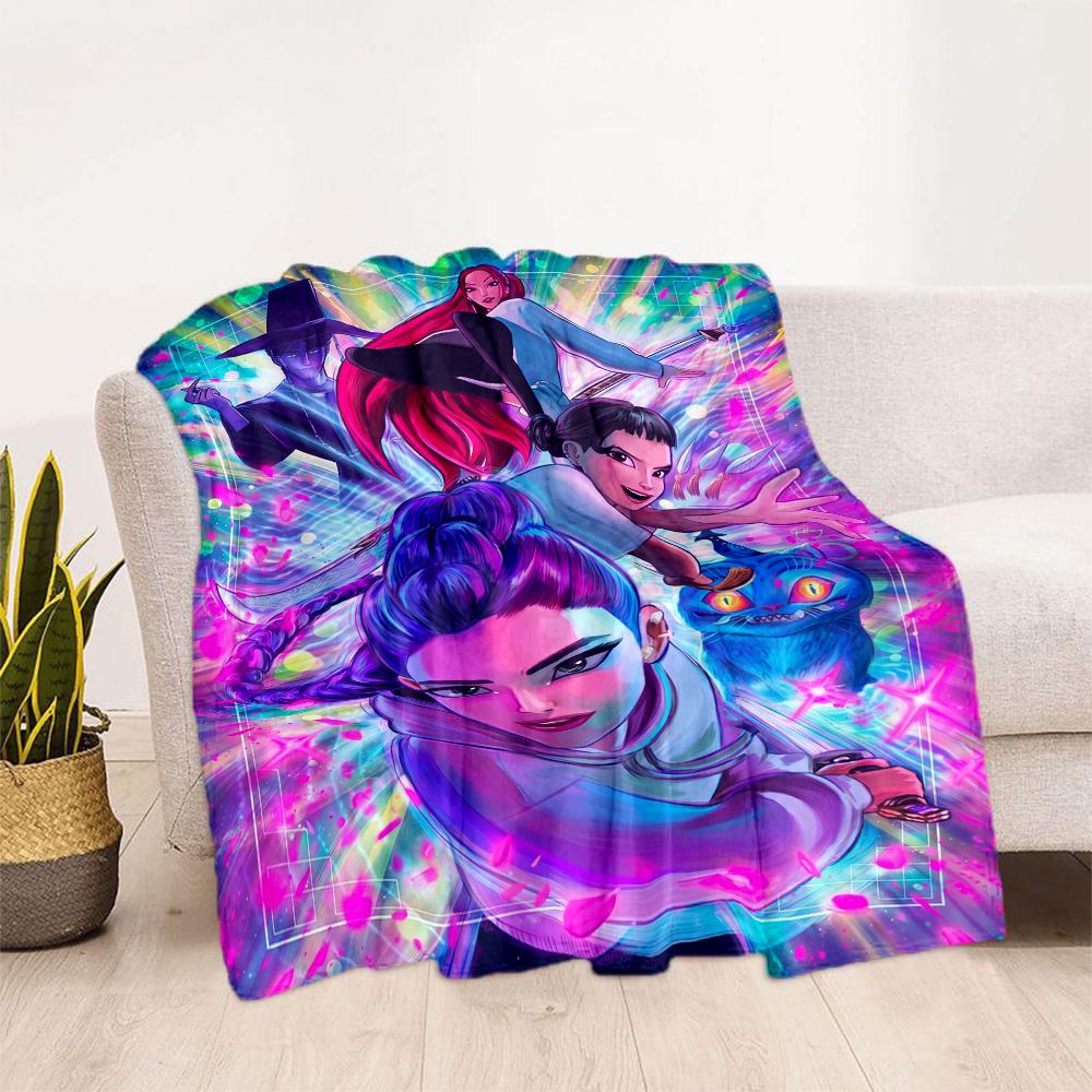 Cyberpunk Heroes Unite Blanket Soft Warm Cozy Suitable for Livingroom Couch Bedding for All Occasions Modern Style