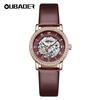 OUBAOER Women's Casual Mechanical Watch with Roman Numeral Dial, Waterproof Design
