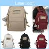 Cute Korean Style Canvas Backpack For Girls Streetwear Fashion Cow Print Design Durable Material