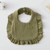 Ruffle Baby Drool Bibs: Pure Cotton Printed Lace Bibs
