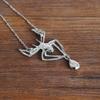 Red Water Drop Zircon Pendant Necklace, Spider Halloween Cosplay Sweet Cool Jewelry