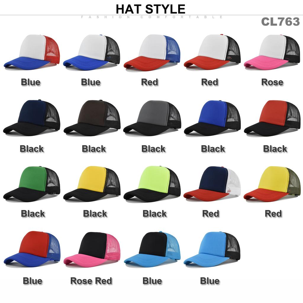 1PC Fashion Unisex Plain Baseball Cap Adjustable Trucker Flat Visor Cap Snapback Mesh Curved Men Women Casual Sun Summer Hat