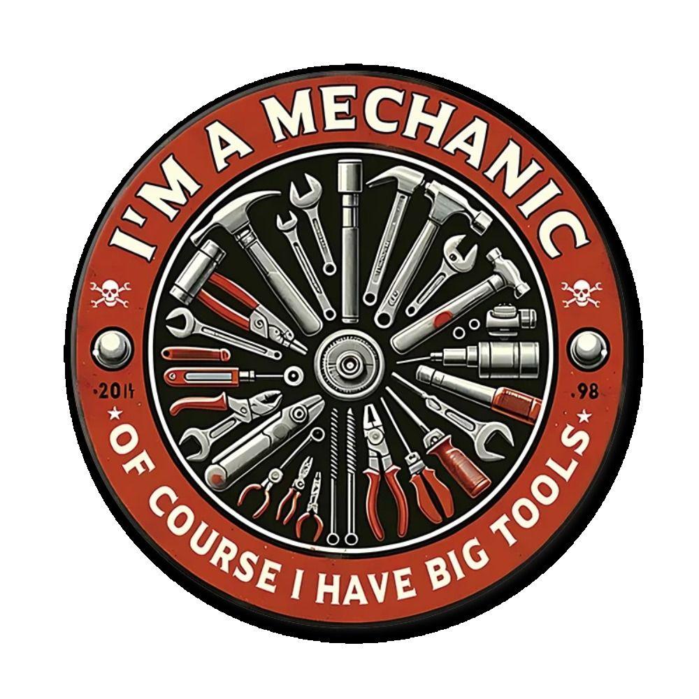 "King of the Road" Motorcycle Retro Round Metal Garage Sign 20x20cm