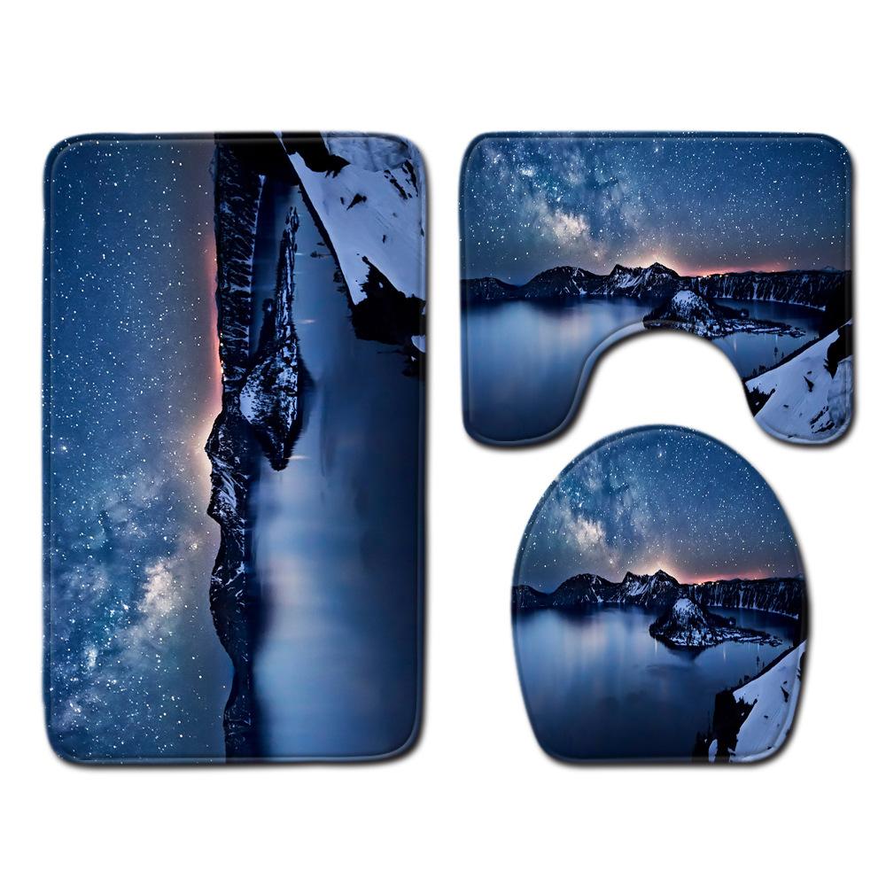 Star Bathroom Floor Mat Toilet Three-Piece Set
