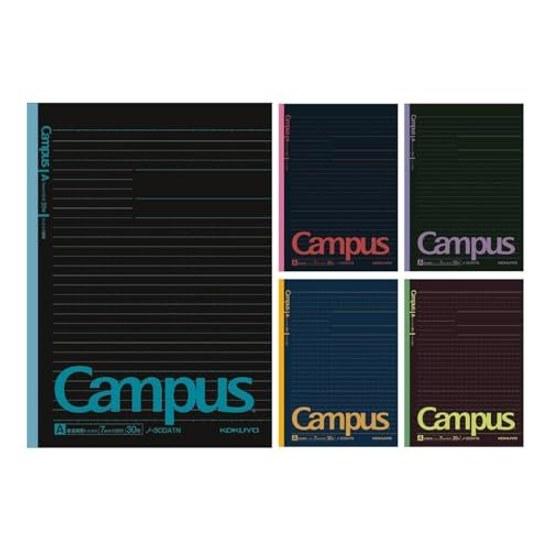 Kokuyo Notebook Campus B5 5-Pack Dot Grid Black Color No-3CDATNX5
