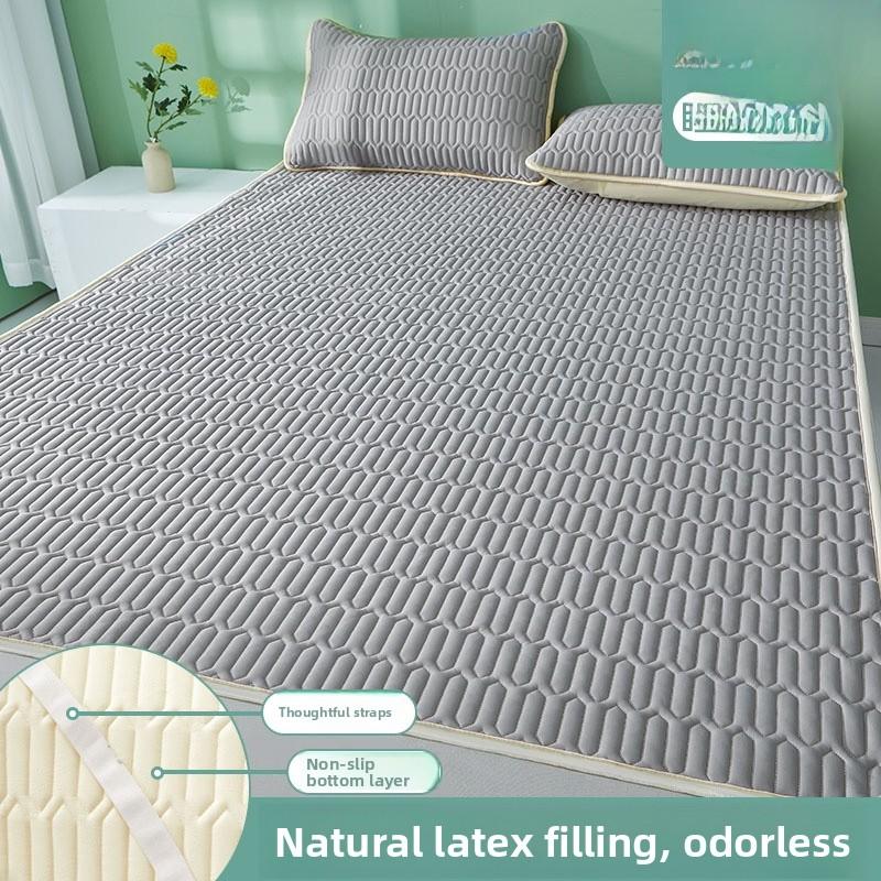 Summer Latex Cool Mat Ice Silk Bedding Single Student Dormitory Bed Sheet Cooling Sensation Mattress Cover Folding Style