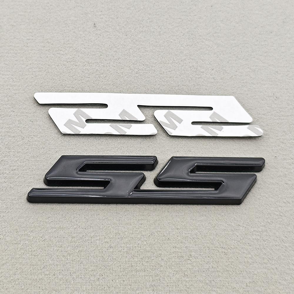 New Car Styling Badge 3D Metal SS Logo Front Grill Emblem Fender Trunk Sticker Decal Accessories For Chevrolet Camaro Silverado