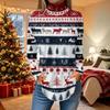 Women's Loose Fit Turtleneck Christmas Print Long Sleeve Pullover Top for Holiday