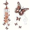 Metallic Bronze Butterfly Wind Chime