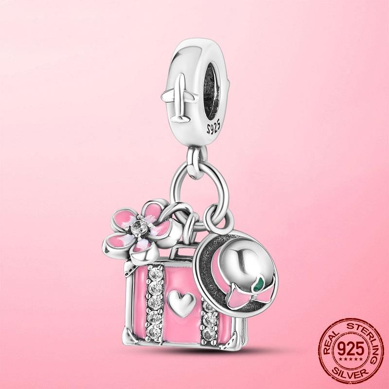HOT SALE 925 Silver Sparkling Family Tree Dangle Charms Beads Fit Original Women Bracelet Pendant Necklace  Jewelry