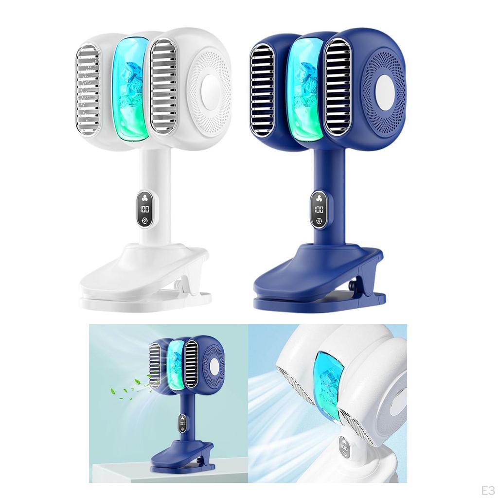 Schreibtischventilator Persönlich mit Klemme 5 Geschwindigkeiten Leise Bedienung USB zum Kühlen für Zuhause Bett