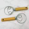 Stainless Steel & Wood Dough Whisk Mixer for Kneading